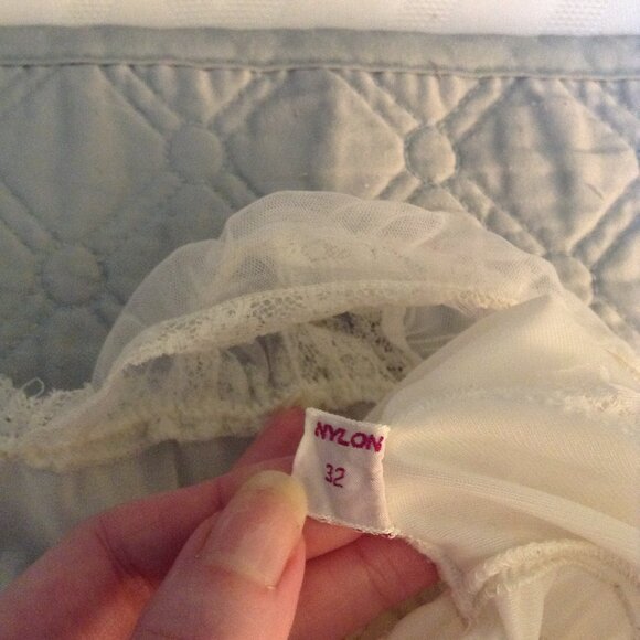 Vintage '50s 1950s - '60s 1960s Sheer Nylon Elastic Waisted Maxi Nightgown - Picture 5 of 6